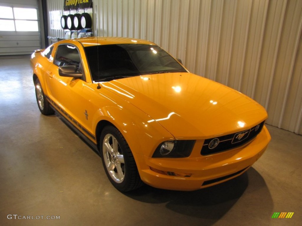 2008 Mustang V6 Premium Coupe - Grabber Orange / Dark Charcoal photo #1