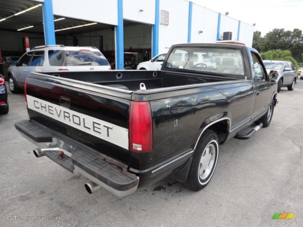 1990 C/K C1500 Silverado Regular Cab - Onyx Black / Beige photo #5