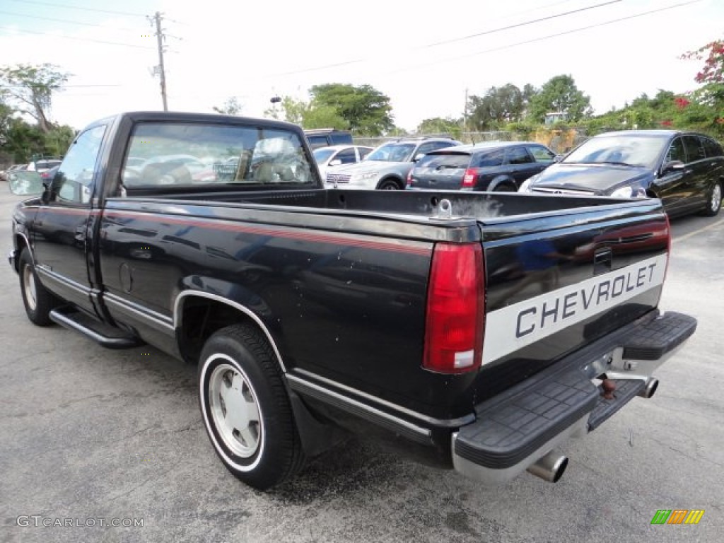 1990 C/K C1500 Silverado Regular Cab - Onyx Black / Beige photo #7