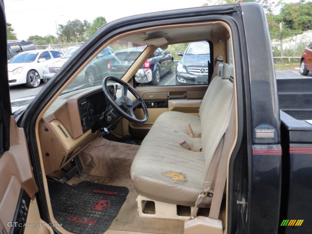 Beige Interior 1990 Chevrolet C K C1500 Silverado Regular