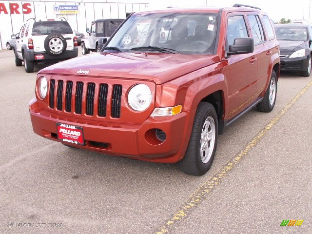 2010 Patriot Sport 4x4 - Sunburst Orange Pearl / Dark Slate Gray photo #1