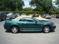 2000 Amazon Green Metallic Ford Mustang V6 Convertible  photo #4