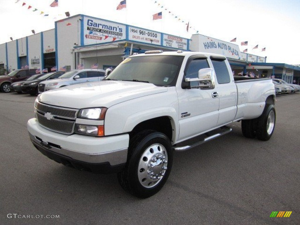 2007 Silverado 3500HD Classic LS Crew Cab Dually - Summit White / Medium Gray photo #1