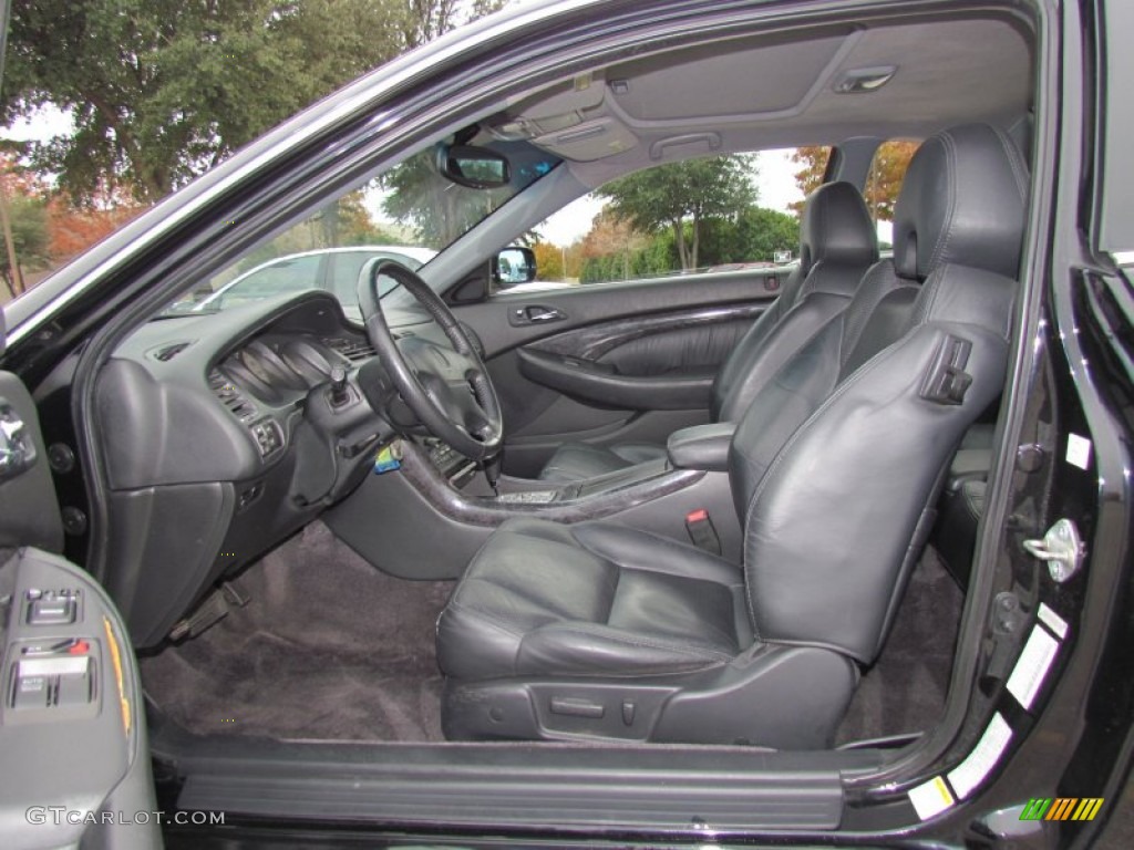 Ebony Black Interior 2002 Acura CL 3.2 Type S Photo #57921874