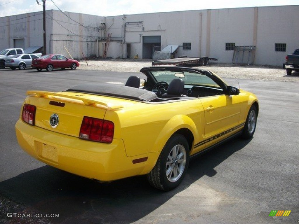 2006 Mustang V6 Premium Convertible - Screaming Yellow / Dark Charcoal photo #5