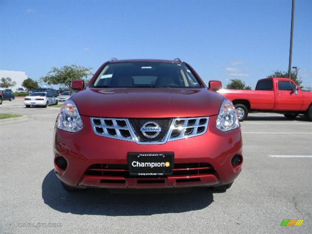 2012 Rogue SV - Cayenne Red / Gray photo #2