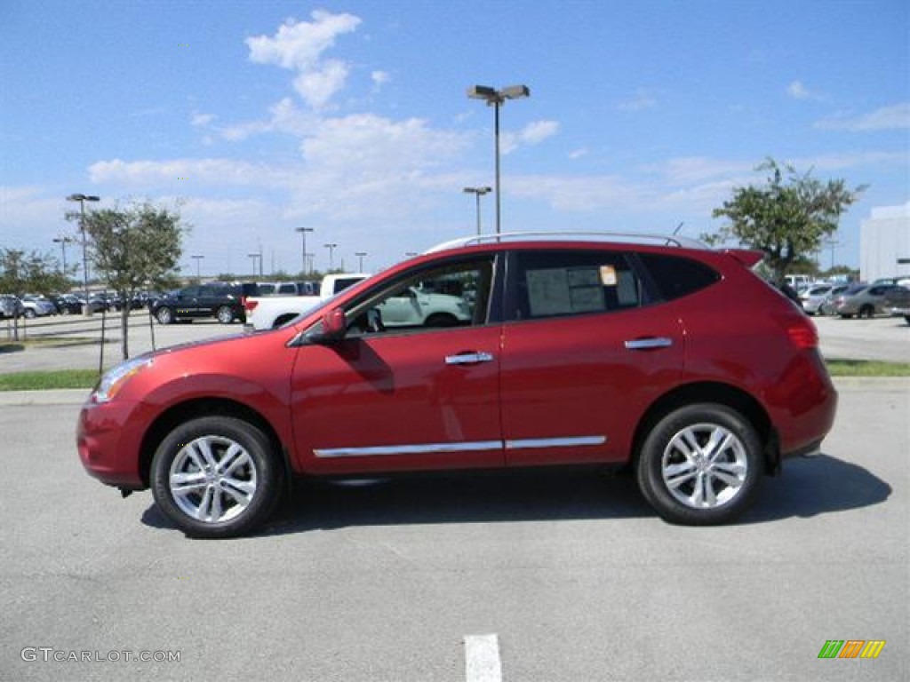 2012 Rogue SV - Cayenne Red / Gray photo #6