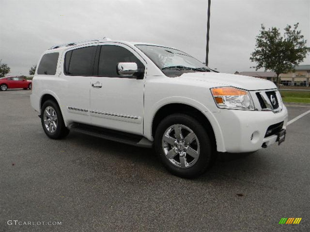 2012 Armada Platinum - Blizzard White / Almond photo #3