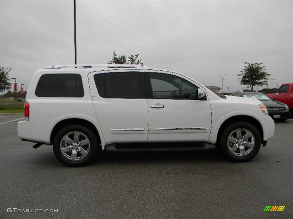 2012 Armada Platinum - Blizzard White / Almond photo #4
