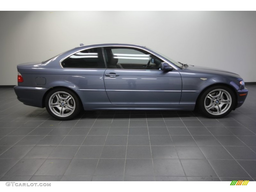 2004 3 Series 330i Coupe - Steel Blue Metallic / Sand photo #6