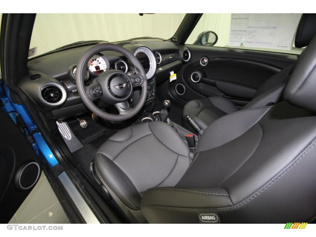 Carbon Black Interior 2012 Mini Cooper S Convertible Photo #57937401