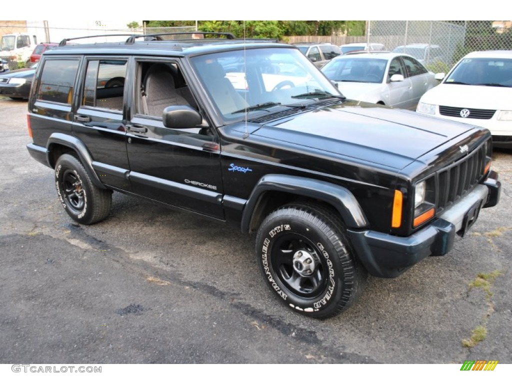 1998 Cherokee Sport 4x4 - Black / Mist Gray photo #1