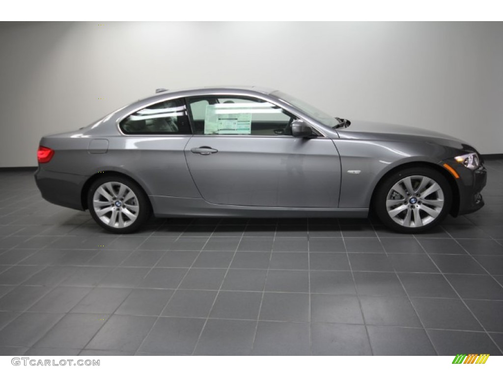 2012 3 Series 328i Coupe - Space Grey Metallic / Oyster/Black photo #3
