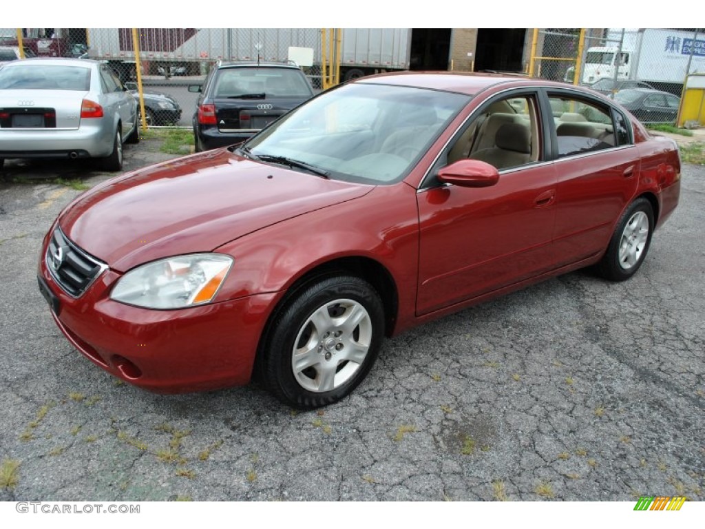 2004 Altima 2.5 S - Sonoma Sunset Pearl Red / Blond photo #4