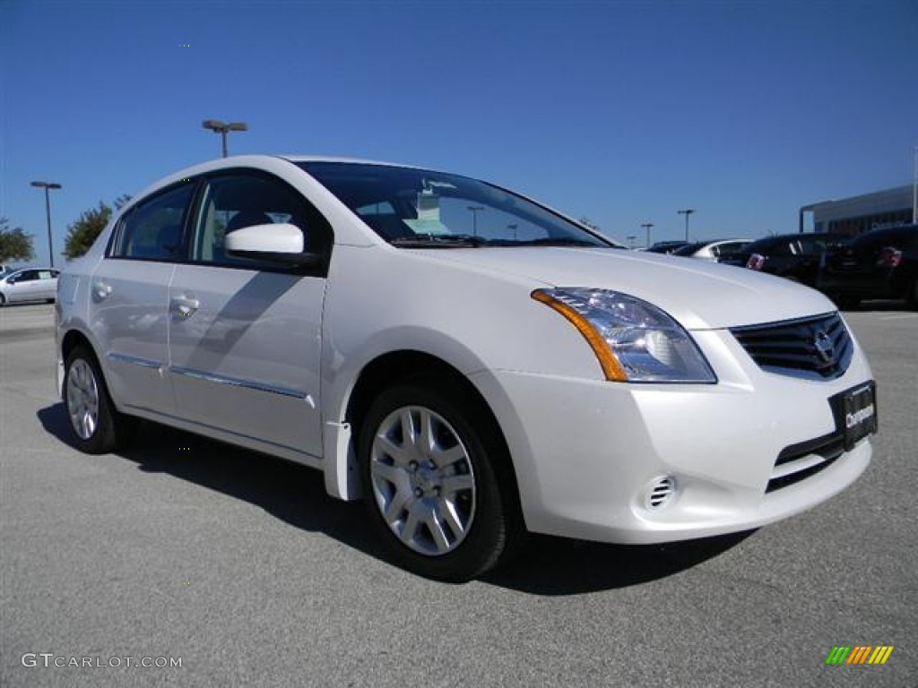 2012 Sentra 2.0 S - Aspen White / Charcoal photo #3
