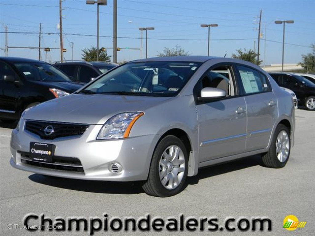 2012 Sentra 2.0 S - Brilliant Silver Metallic / Charcoal photo #1