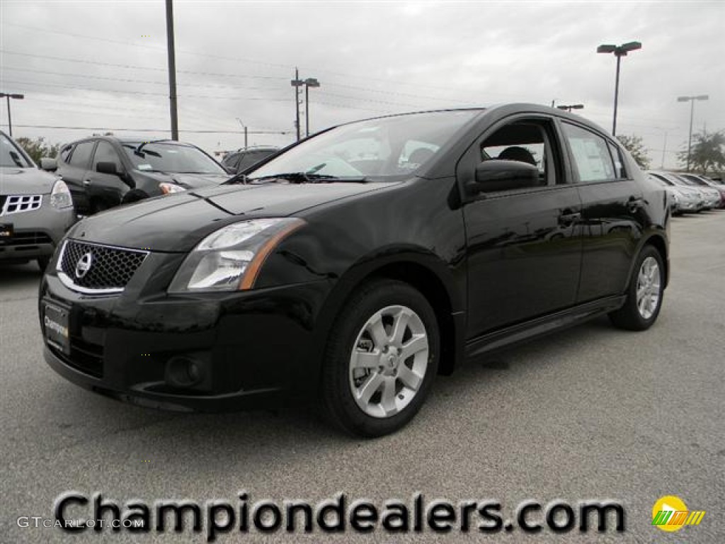 2012 Sentra 2.0 SR - Super Black / Charcoal photo #1