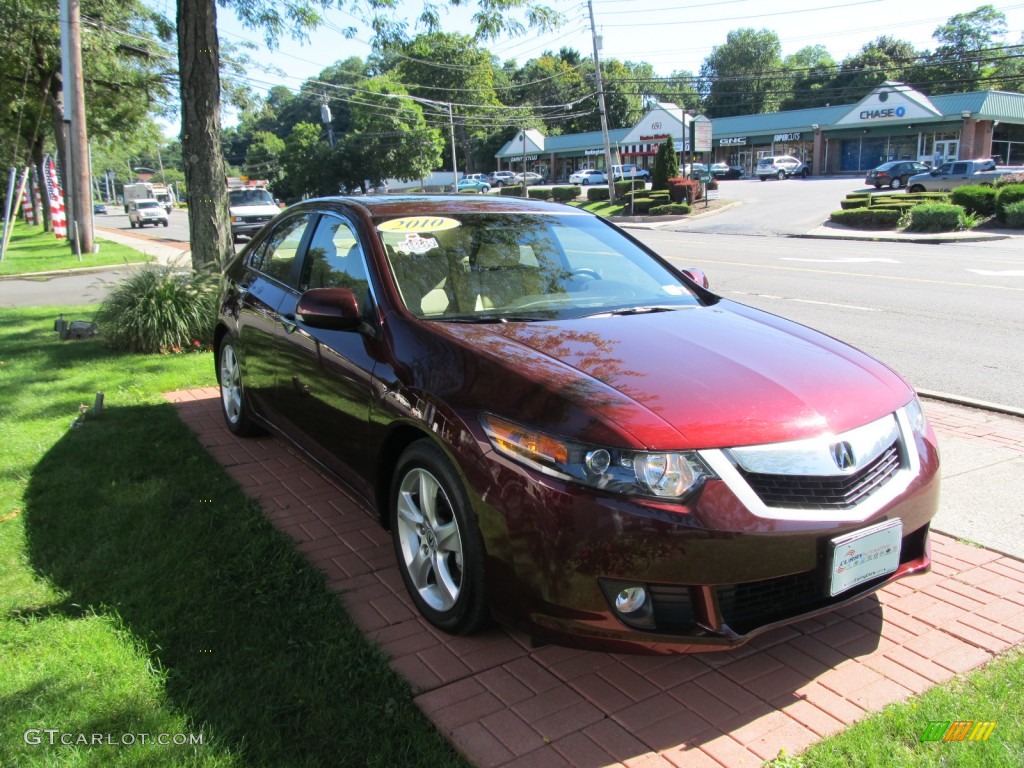 2010 TSX Sedan - Basque Red Pearl / Parchment photo #3