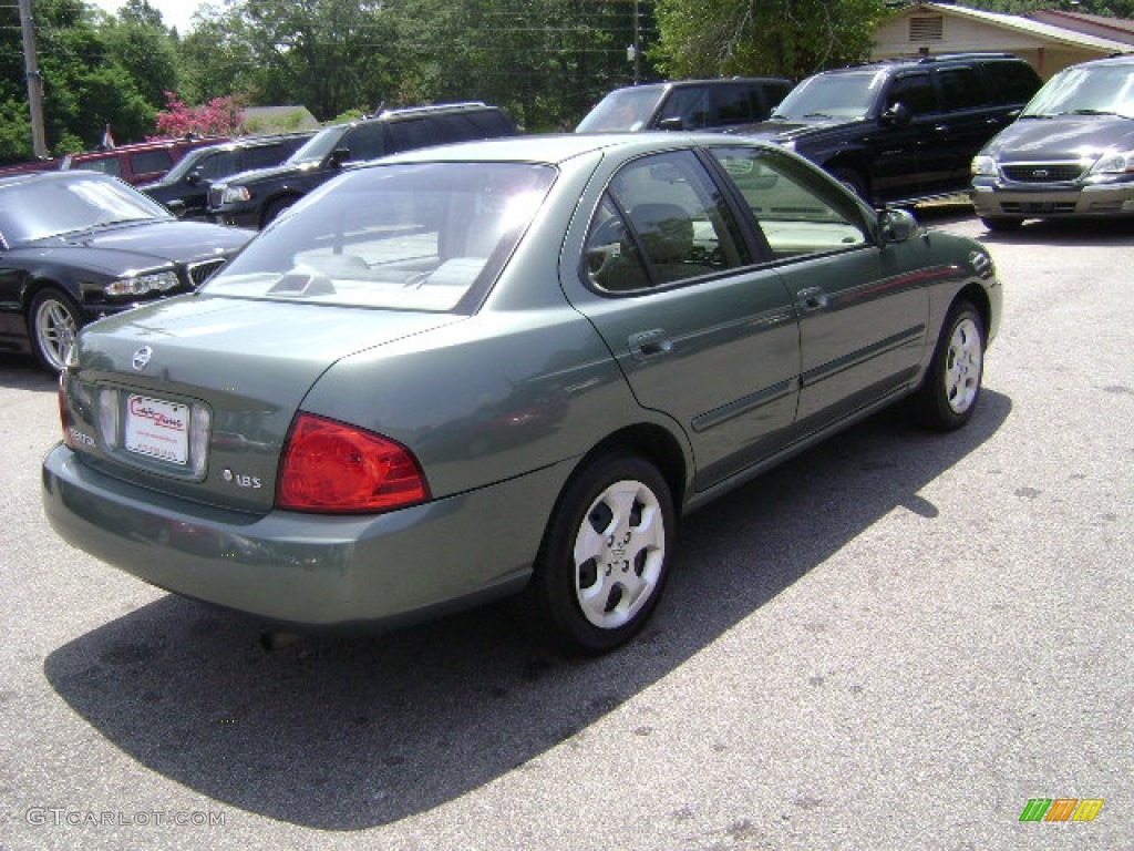2005 Sentra 1.8 S - Jaded Green / Taupe photo #5