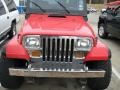 1989 Bright Red Jeep Wrangler Laredo 4x4  photo #1