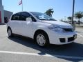 2012 Fresh Powder White Nissan Versa 1.8 S Hatchback  photo #3