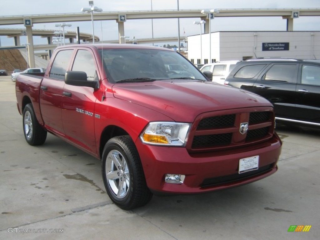 2012 Ram 1500 Express Crew Cab - Deep Cherry Red Crystal Pearl / Dark Slate Gray/Medium Graystone photo #6