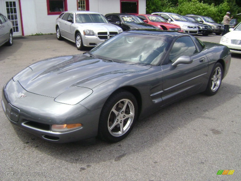 2003 Corvette Coupe - Medium Spiral Gray Metallic / Black photo #1