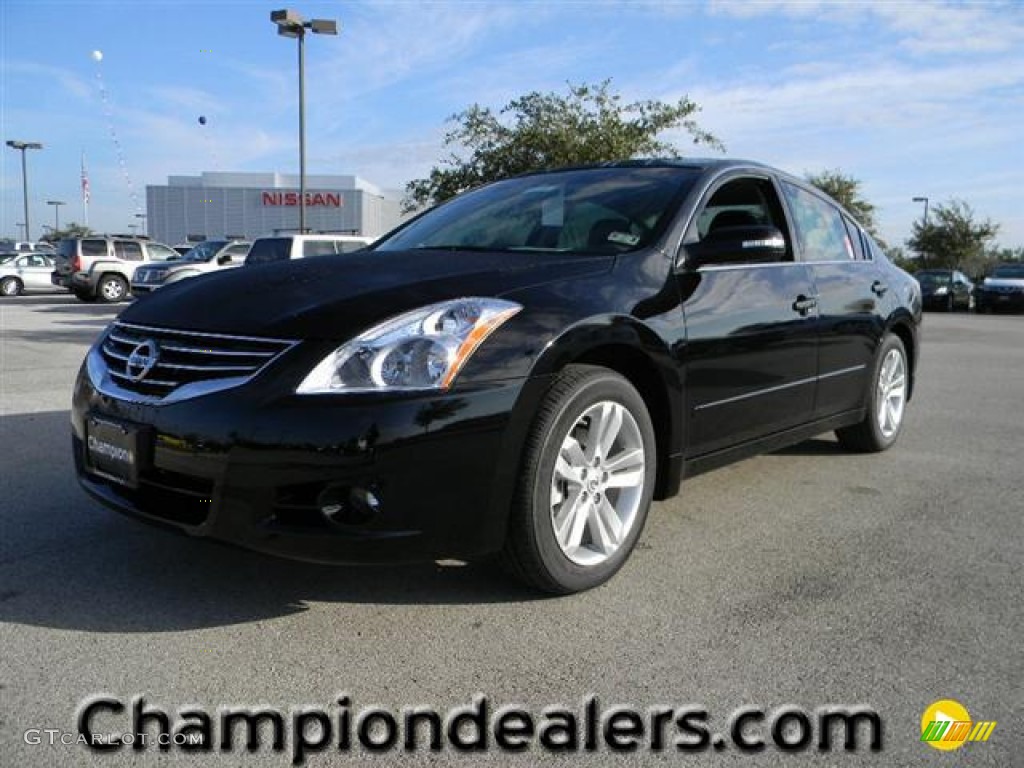 2012 Altima 3.5 SR - Super Black / Blonde photo #1