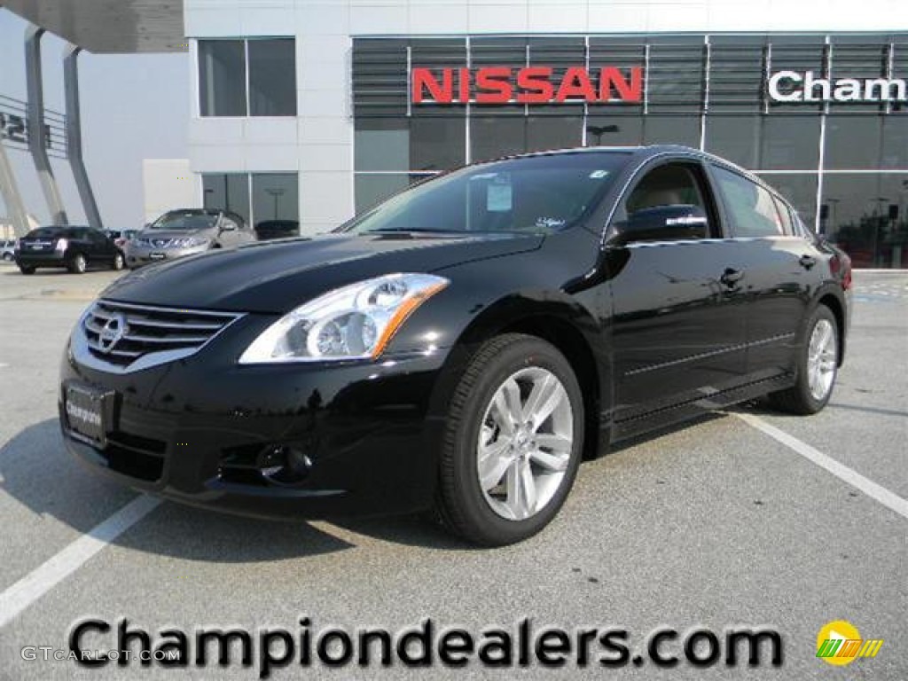 2012 Altima 3.5 SR - Super Black / Blonde photo #1