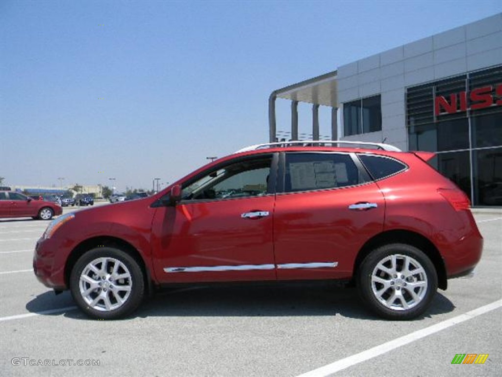2011 Rogue SL - Cayenne Red / Black photo #6