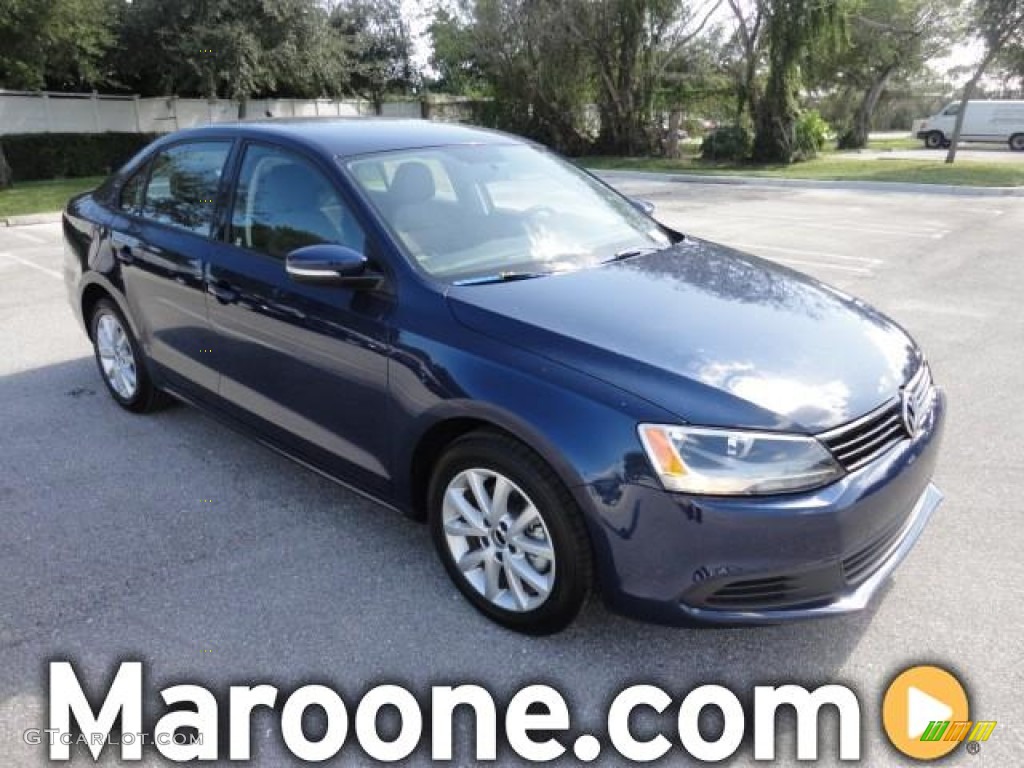 2012 Jetta SE Sedan - Tempest Blue Metallic / Titan Black photo #1