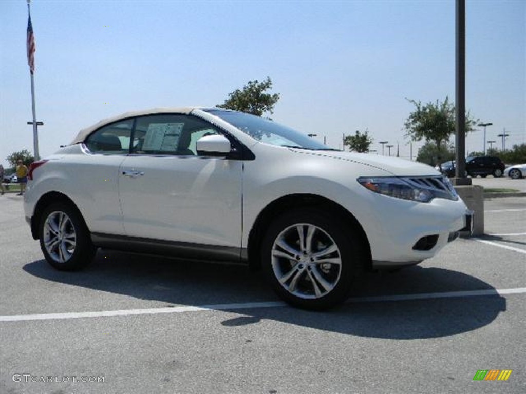 2011 Murano CrossCabriolet AWD - Glacier White Pearl / CC Cashmere photo #3