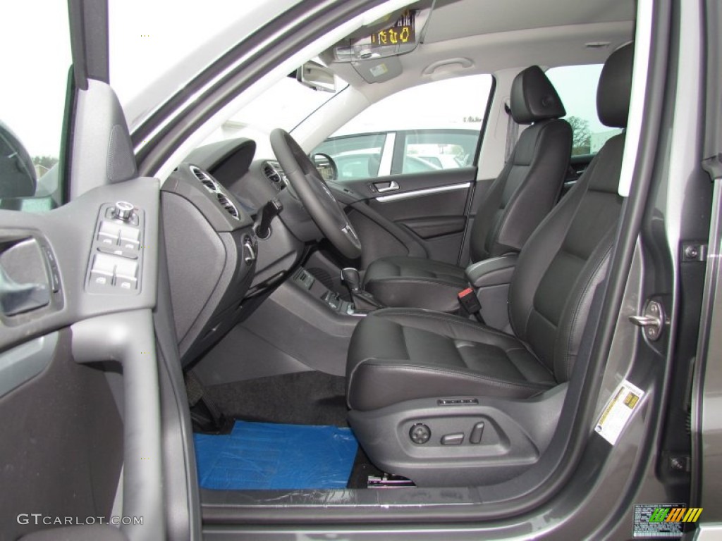 2012 Tiguan SEL - Pepper Gray Metallic / Black photo #3