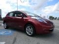 2011 Cayenne Red Nissan LEAF SL  photo #3