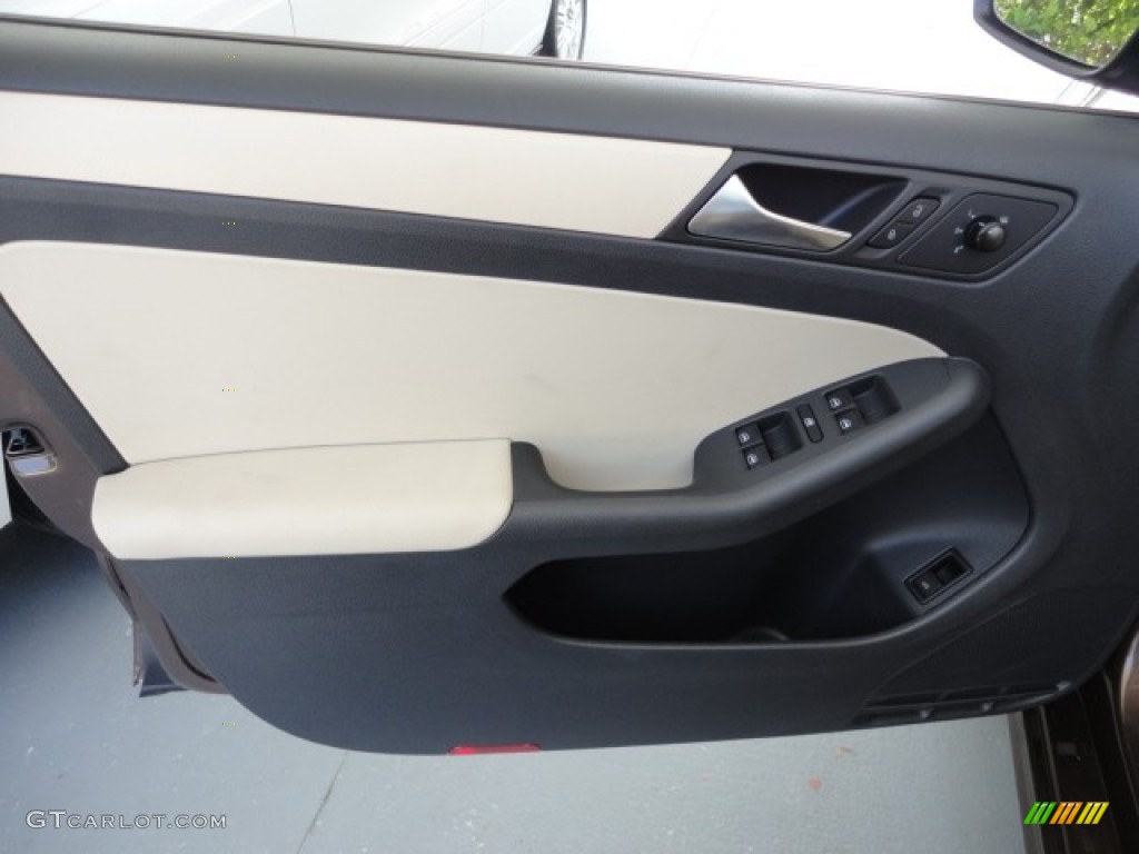 2012 Volkswagen Jetta SE Sedan Cornsilk Beige Door Panel Photo #57952515