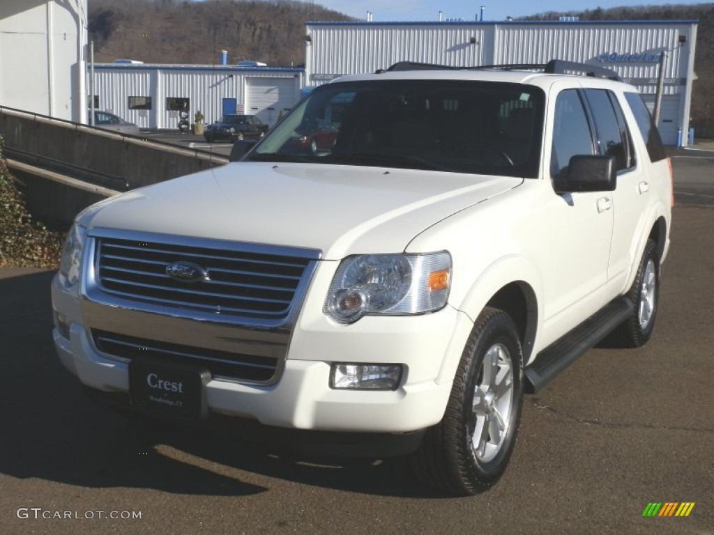 2008 Explorer XLT 4x4 - White Suede / Black/Stone photo #15