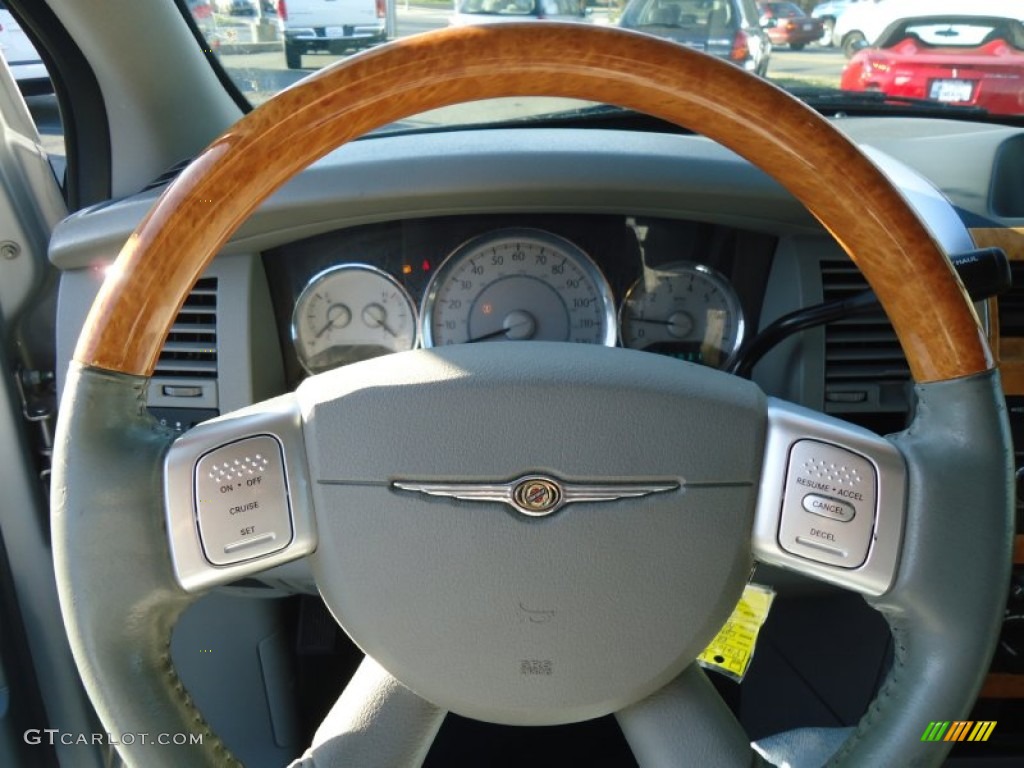 2008 Chrysler Aspen Limited 4WD Dark Slate Gray/Light Slate Gray Steering Wheel Photo #57954888