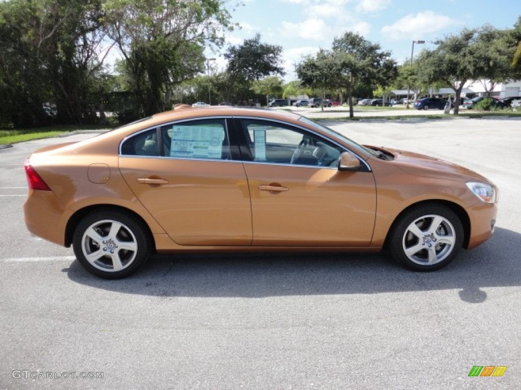 2012 S60 T5 - Vibrant Copper Metallic / Soft Beige/Off Black photo #2