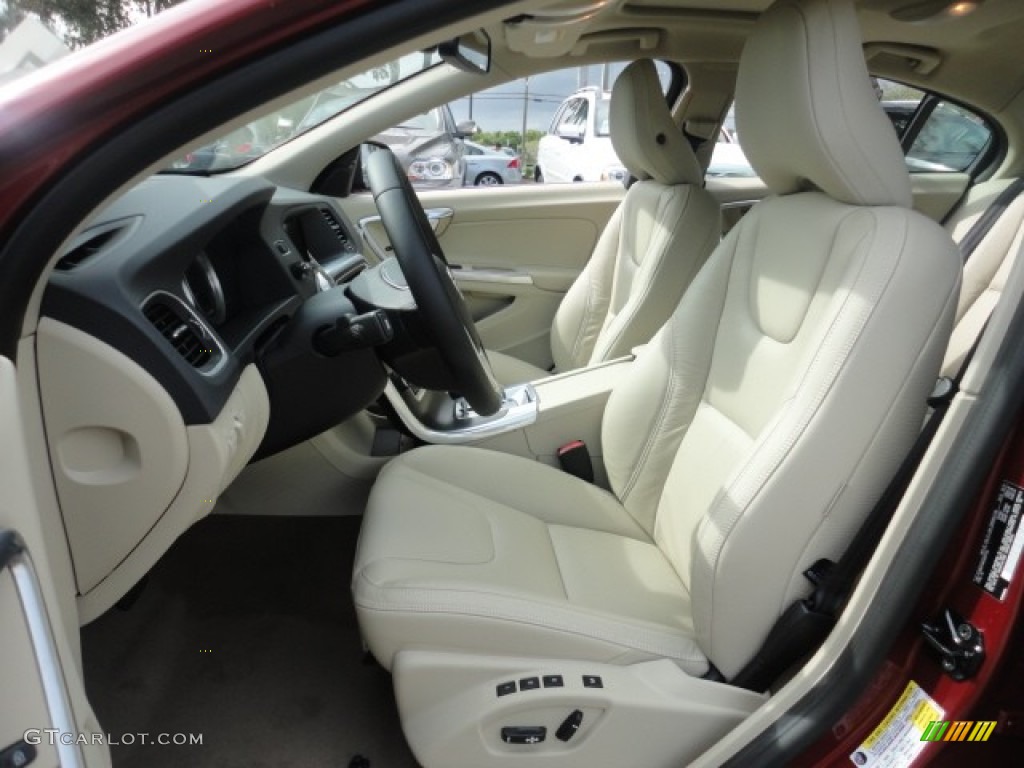 2012 S60 T6 AWD - Flamenco Red Metallic / Soft Beige photo #10