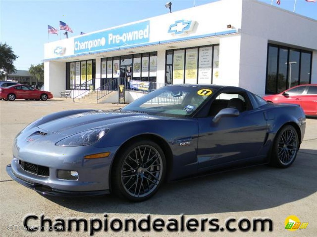 2011 Corvette Z06 - Supersonic Blue Metallic / Ebony Black photo #15