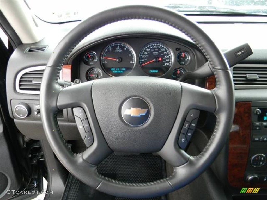 2010 Chevrolet Avalanche LT Ebony Steering Wheel Photo #57958476