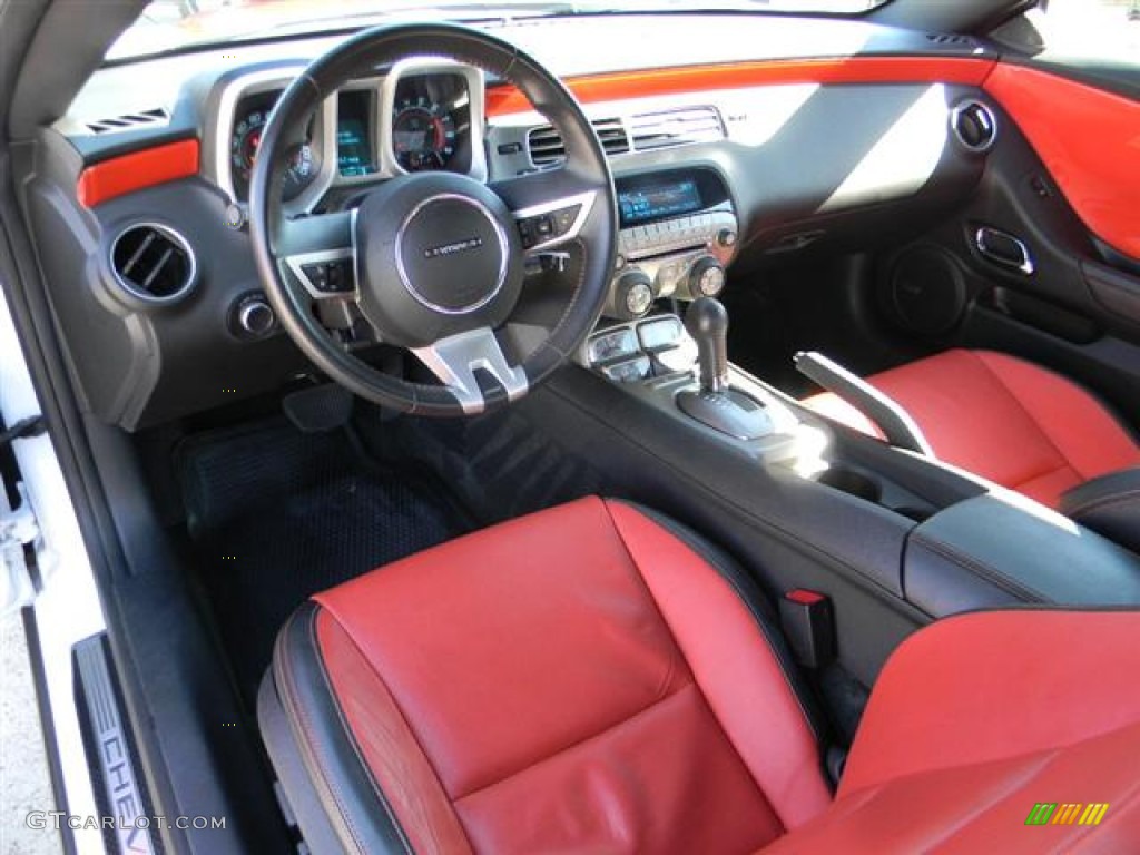 Black/Inferno Orange Interior 2010 Chevrolet Camaro SS/RS Coupe Photo #57958818