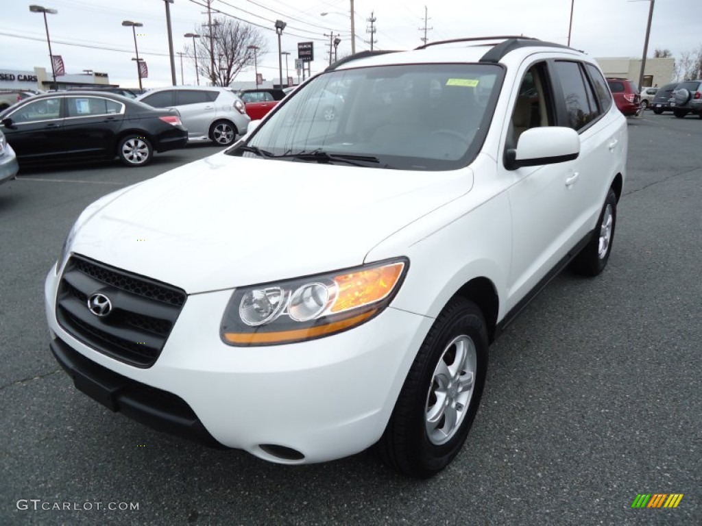 2008 Santa Fe GLS - Powder White Pearl / Beige photo #2