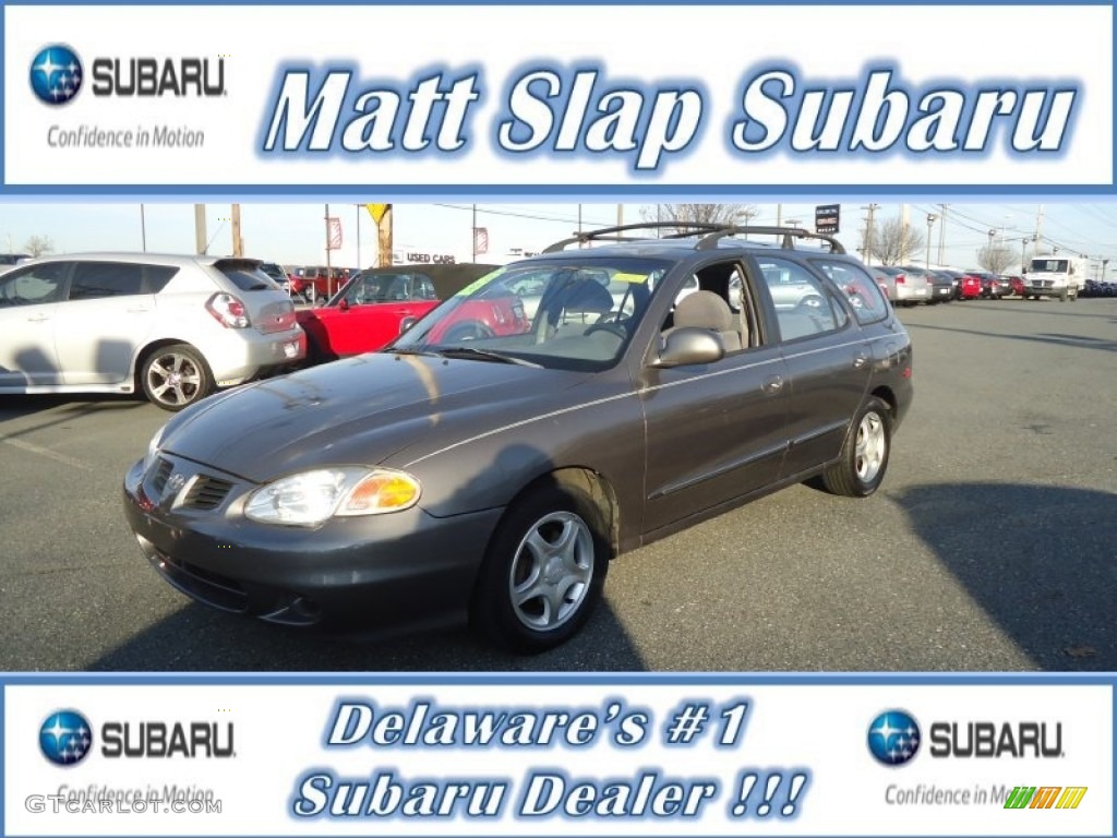 2000 Elantra GLS Wagon - Slate Gray / Gray photo #1