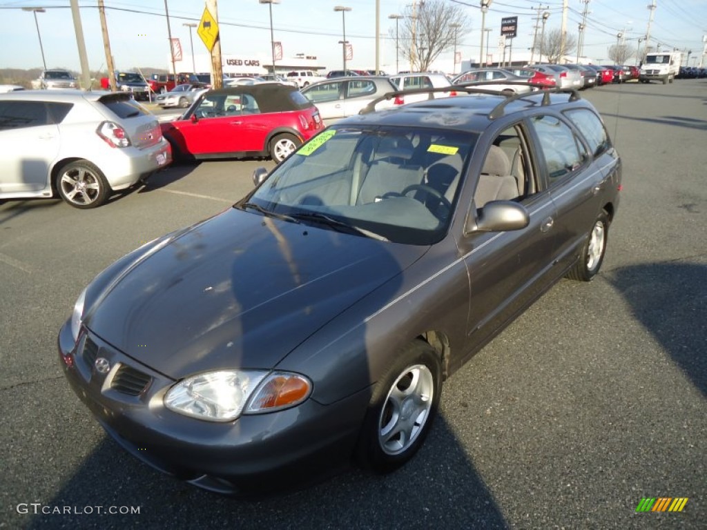 2000 Elantra GLS Wagon - Slate Gray / Gray photo #2