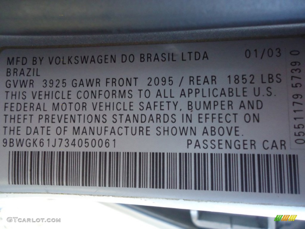 2003 Golf GLS 4 Door - Reflex Silver / Black photo #35