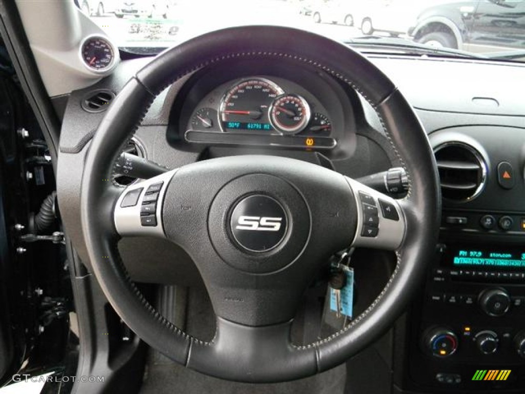 2008 Chevrolet HHR SS Ebony Black Steering Wheel Photo #57961921