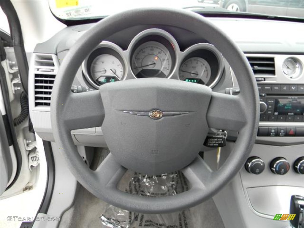 2008 Chrysler Sebring Touring Convertible Dark Slate Gray/Light Slate Gray Steering Wheel Photo #57962870