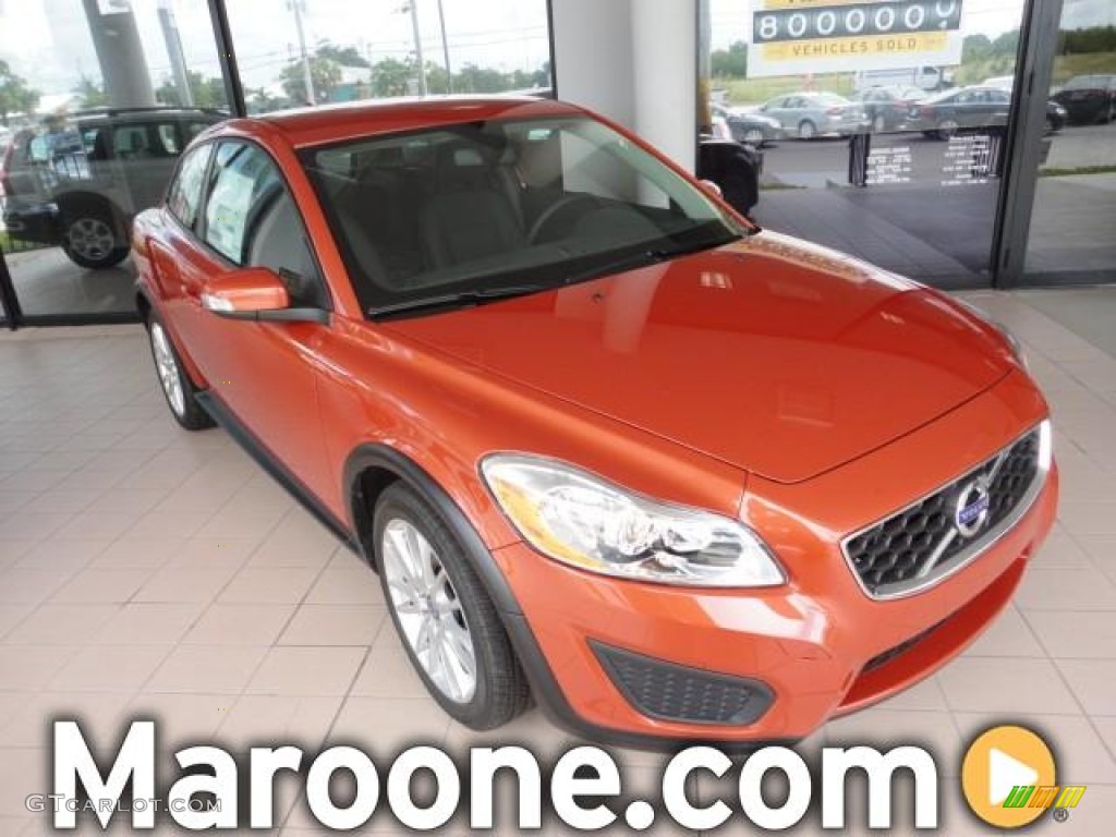 2011 C30 T5 - Orange Flame Metallic / Off Black T-Tec photo #1