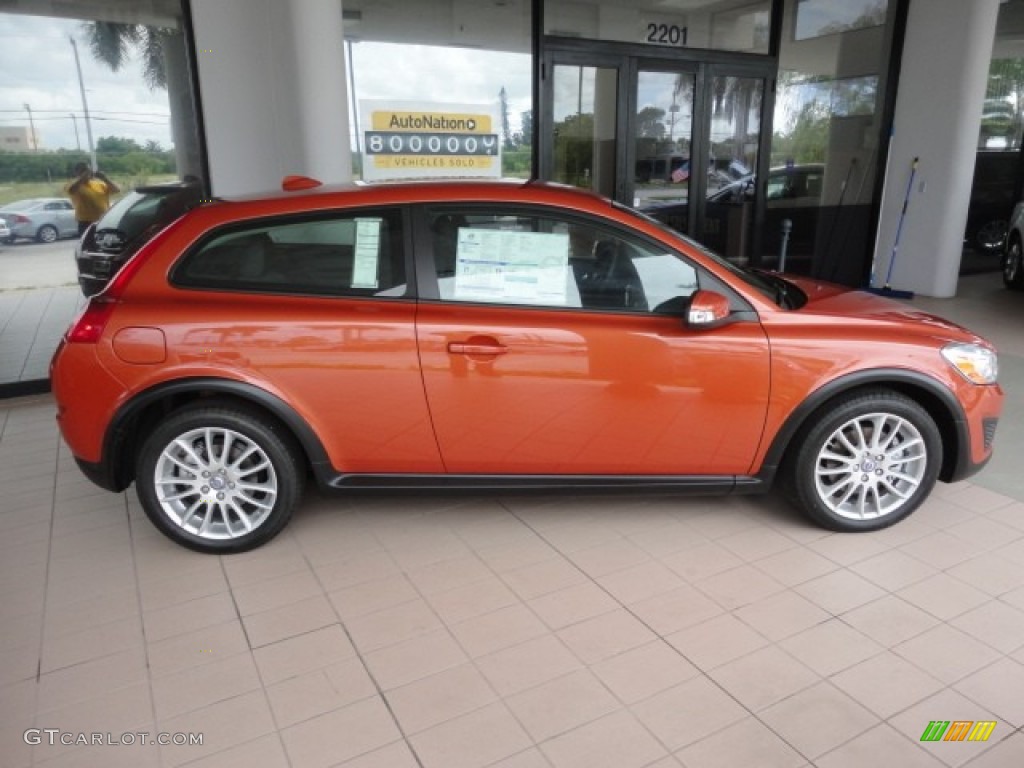 2011 C30 T5 - Orange Flame Metallic / Off Black T-Tec photo #2